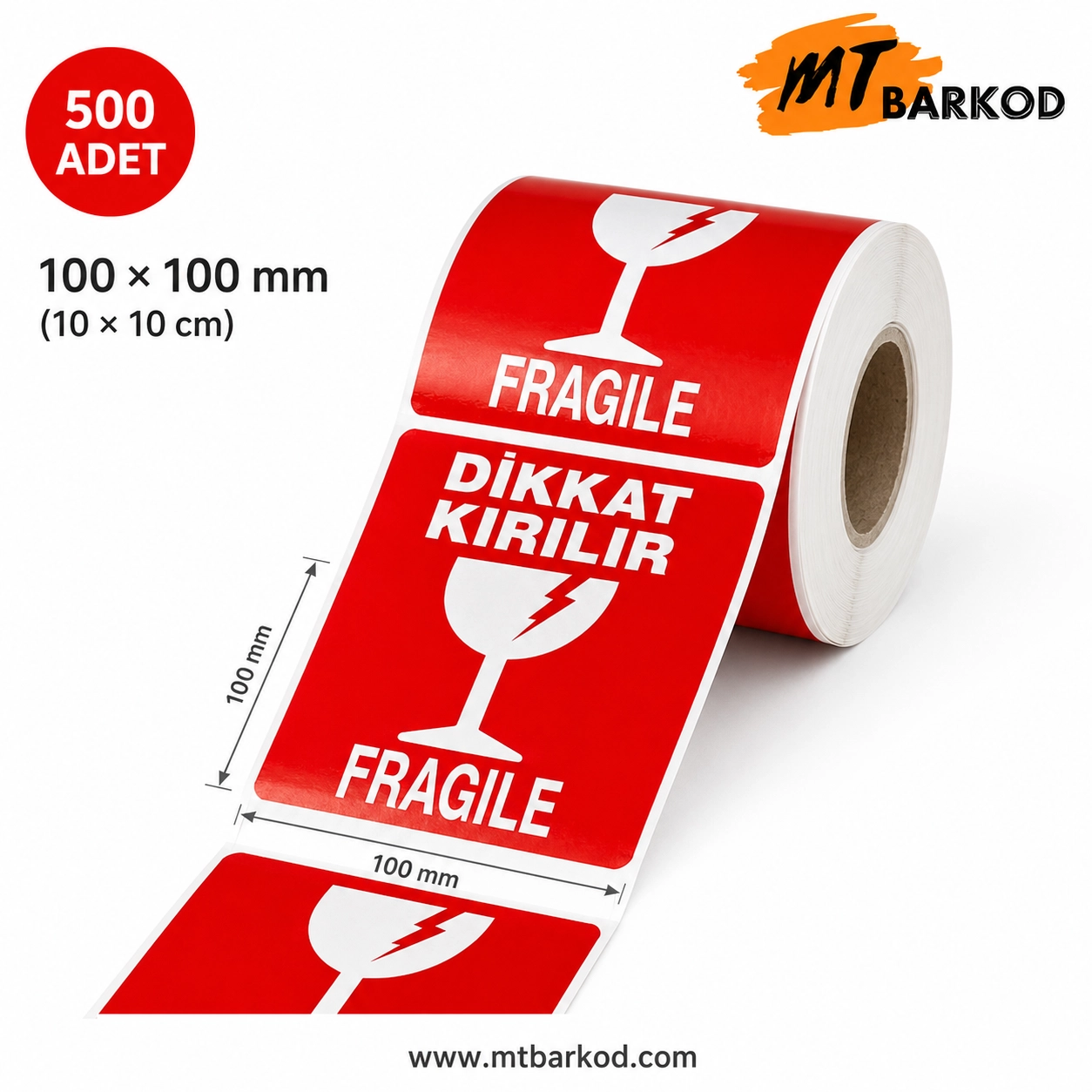 100mm%20x%20100mm%20Dikkat%20Kırılır%20Etiketi%20(500)%20Sarım