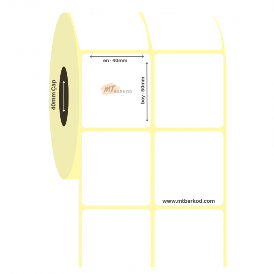 40x50 Yan Yana 2’li Termal Etiket | Yazıcı Etiketi